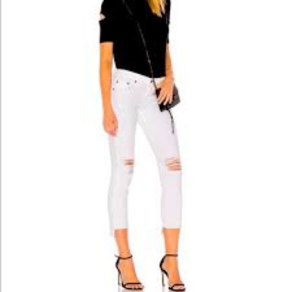 Rag & Bone Dre Capri jean distressed White Prospector 23 - Picture 9 of 12